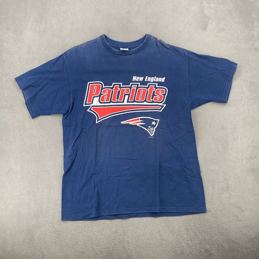 Vintage 1995 New England Patriots Starter T Shirt Navy Blue Mens Large NFL Tee